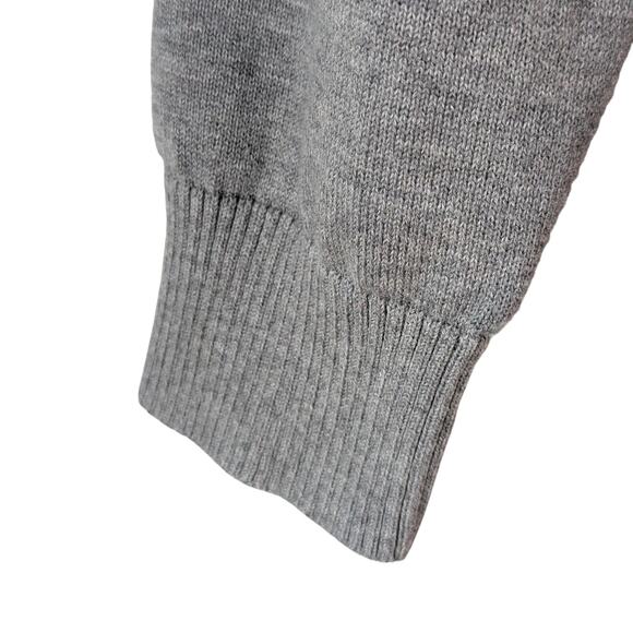 Lands’ End Supima Cotton Sweater Mens L Gray V-Neck Preppy Academia Minimalist - Picture 3 of 9